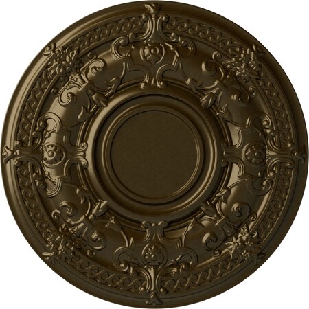 Dauphine Ceiling Medallion (Fits Canopies Up To 13 1/4), Hand-Painted Brass, 33 7/8OD X 1 3/8P